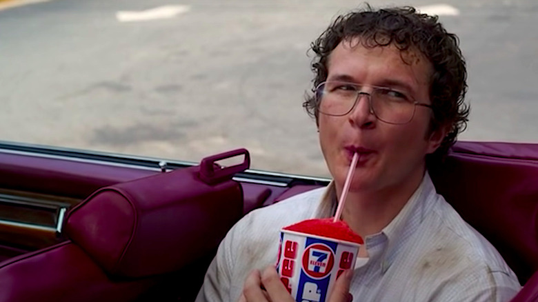 Alexei drinks a slushie in "Stranger Things" season 3