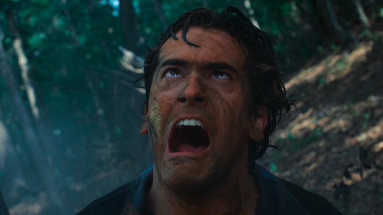 Ash screaming from Evil Dead 2: Dead By Dawn.