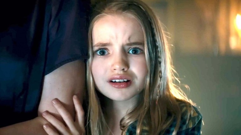 Evil Dead Rise Kassie looks scared