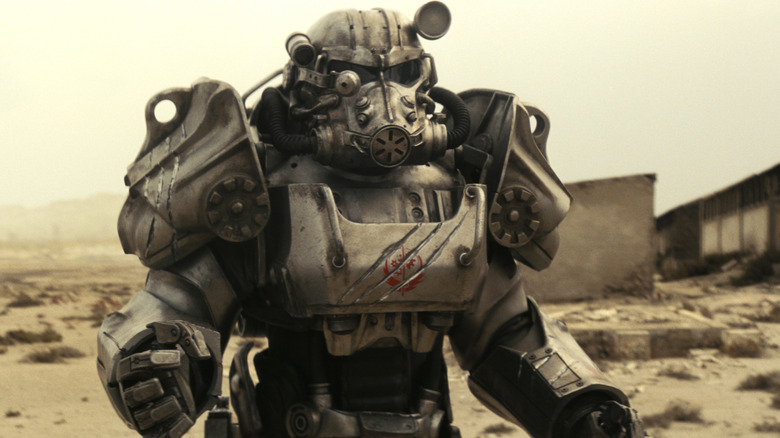 Brotherhood of Steel power armor on Fallout