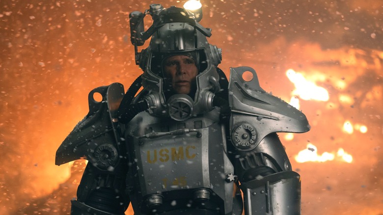 Cooper Howard wears T-45 armor during the Sino-American War in Fallout