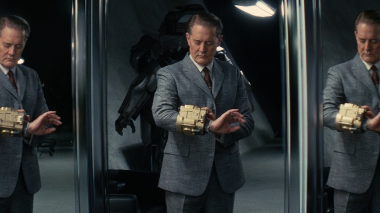 Hanks suits up and checks his Pip-Boy in Fallout season 2