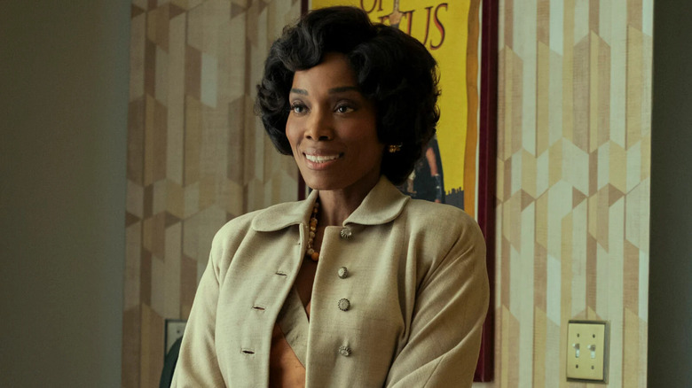 Barb Howard looks guilty while speaking to her husband in Fallout season 2