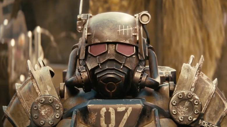 Maximus wearing NCR power armor in Fallout