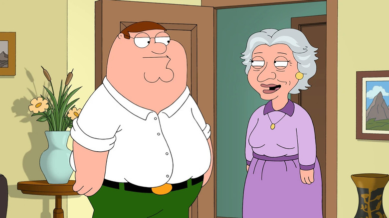 Peter talking to Evelyn on Family Guy