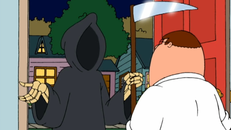 Death talking to Peter on Family Guy