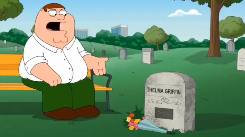 Family Guy, Peter talking to his mother's tombstone