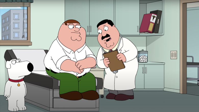 Brian, Peter, and Dr. Hartman in Family Guy