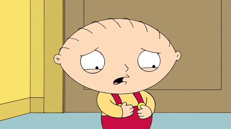 Stewie looking upset