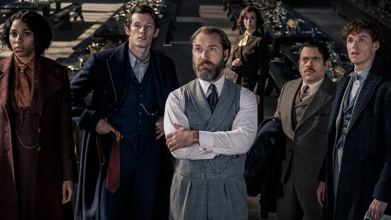 the cast of Fantastic Beasts: The Secrets of Dumbledore