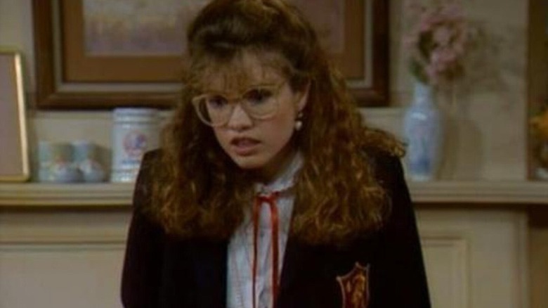 Marie, frightened by the fireplace, in Just the Ten of Us