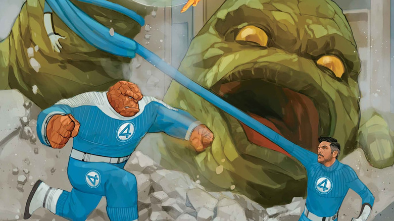 The Fantastic Four fighting Giganto