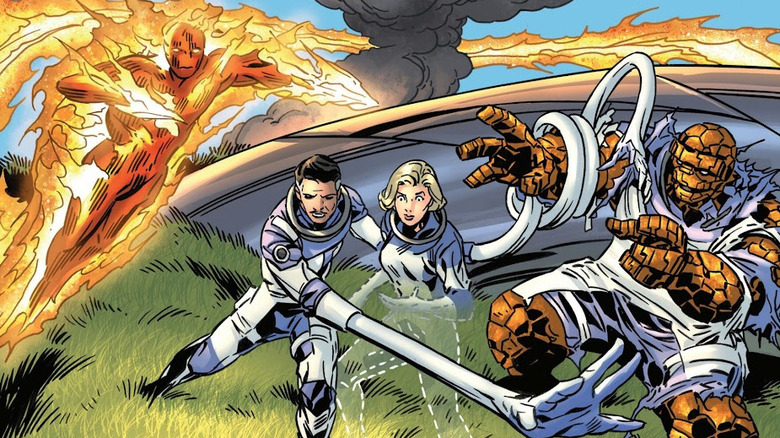A panel of the Fantastic Four from the in-universe comic released for First Steps