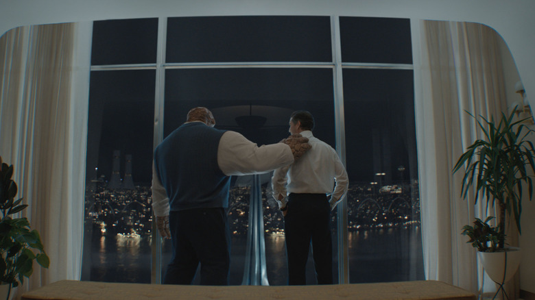 The Thing patting Reed on the back in The Fantastic Four: First Steps