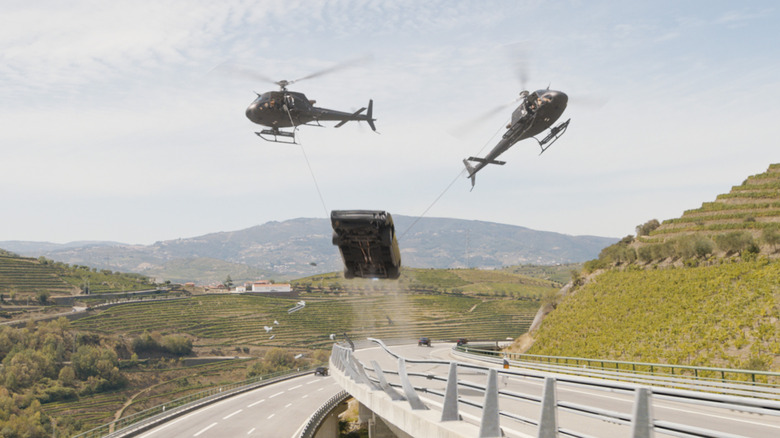 Fast X helicopter chase