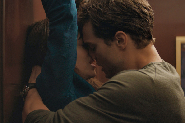 Fifty Shades of Grey - Anastasia and Christian kiss