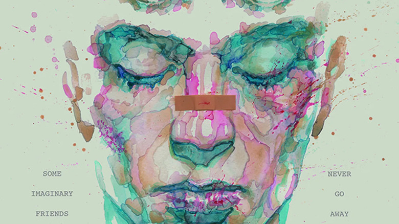 Cover to Fight Club 2 by artist David Mack, featuring a watercolor painting of a man with a bandage on his nose
