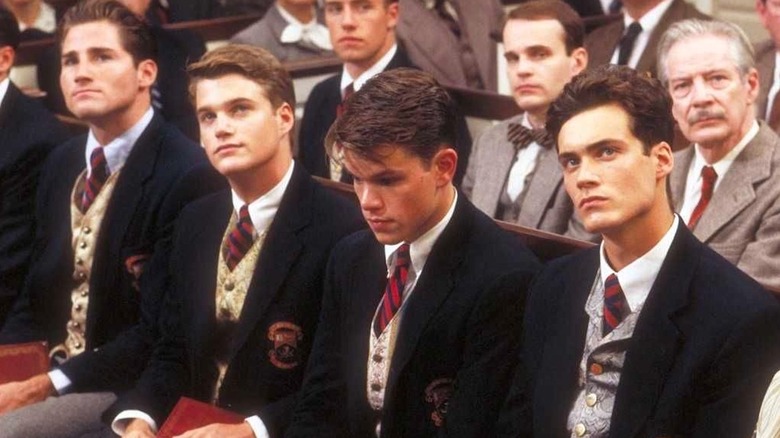 Chris O'Donnell, Matt Damon, and the cast of School Ties