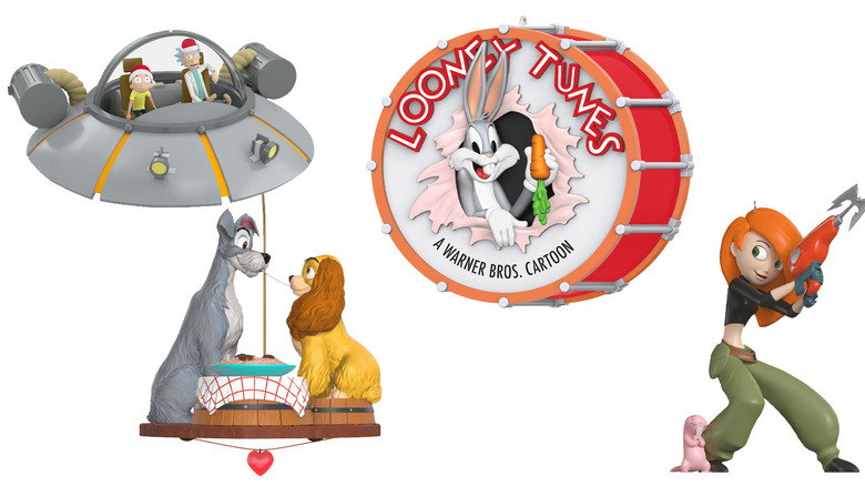Hallmark Keepsake Ornaments for Rick and Morty, Looney Tunes, Lady and the Tramp, and Kim Possible