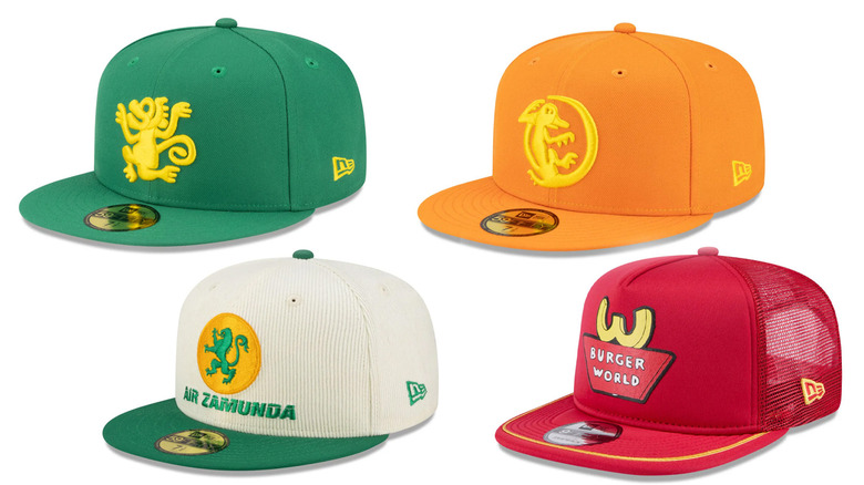 New Era hats for Legends of the Hidden Temple, Coming to America, and Beavis and Butt-Head