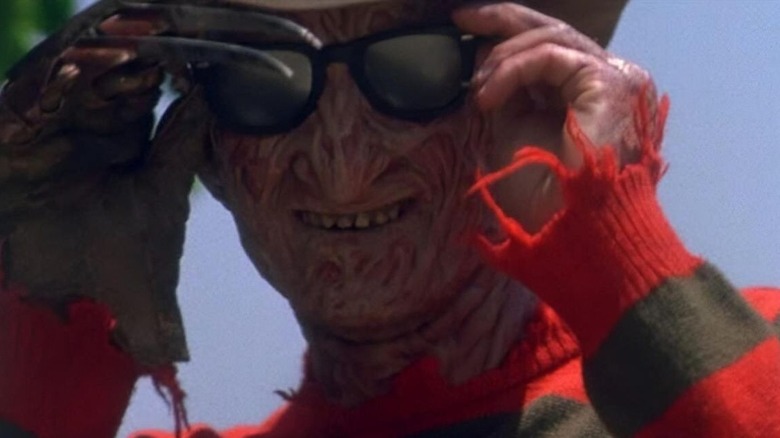 Freddy Krueger puts on sunglasses