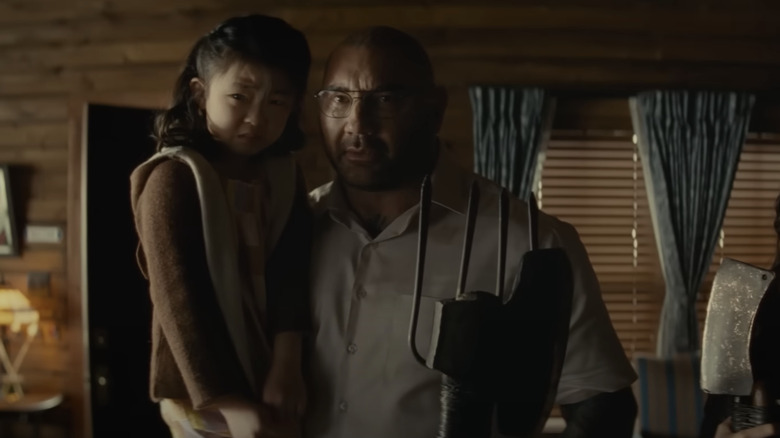 Dave Bautista pitchfork Knock at the Cabin