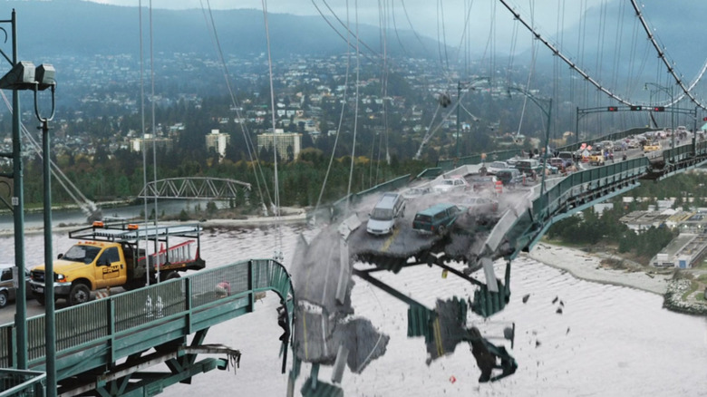 The bridge collapsing in Final Destination 5