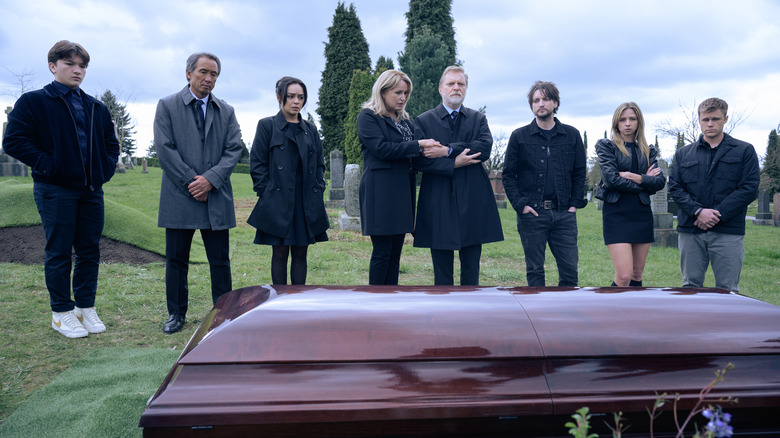 The Campbell family gathers for a funeral in Final Destination Bloodlines