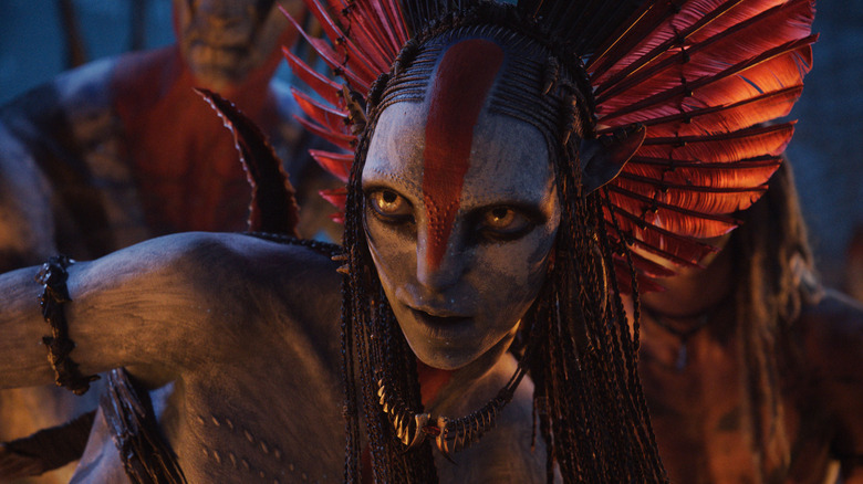 Varang with a sinister look in Avatar: Fire and Ash