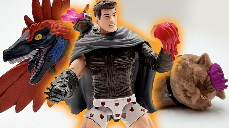 Dungeon Crawler Carl collectibles and action figures in a composite image
