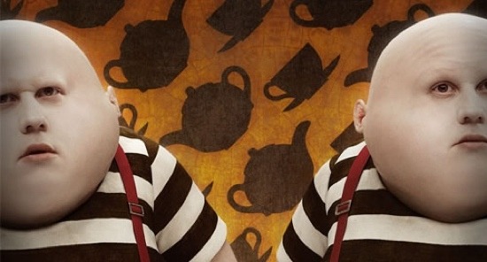 Matt lucas in Tim Burton's Alice in Wonderland