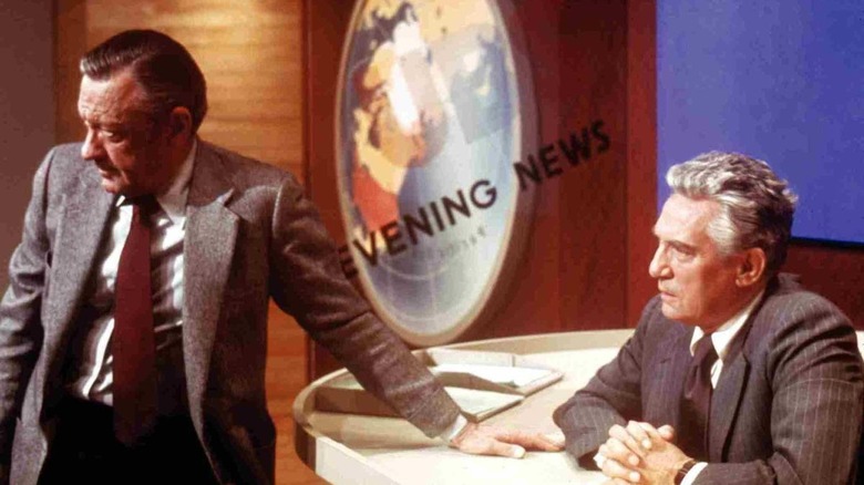 William Holden and Peter Finch in Network