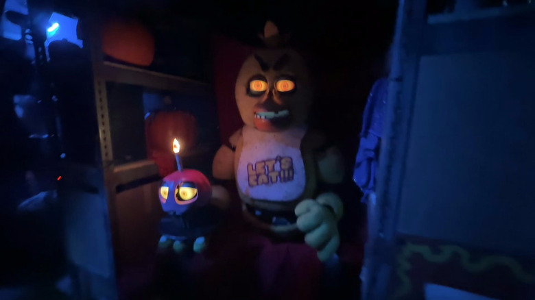 Chica the Chick at Universal Halloween Horror Nights' Five Nights at Freddy's maze