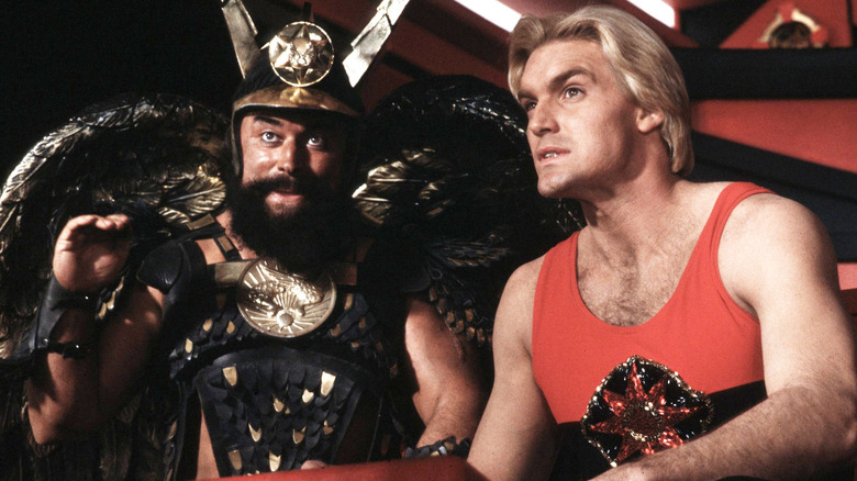 Brian Blessed and Sam Jones in Flash Gordon