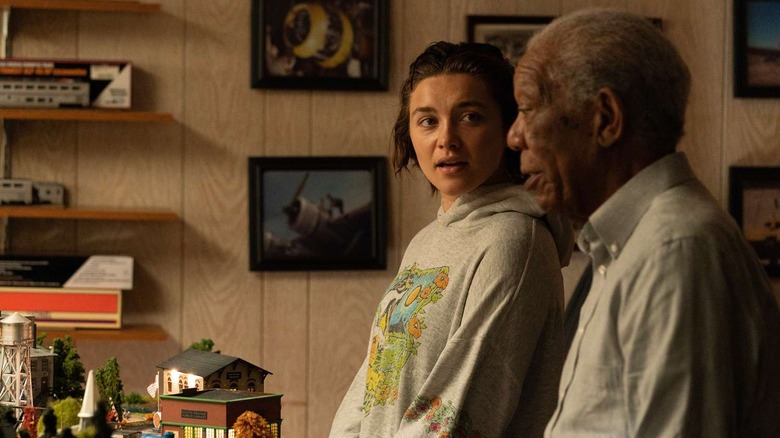 Florence Pugh and Morgan Freeman in A Good Person