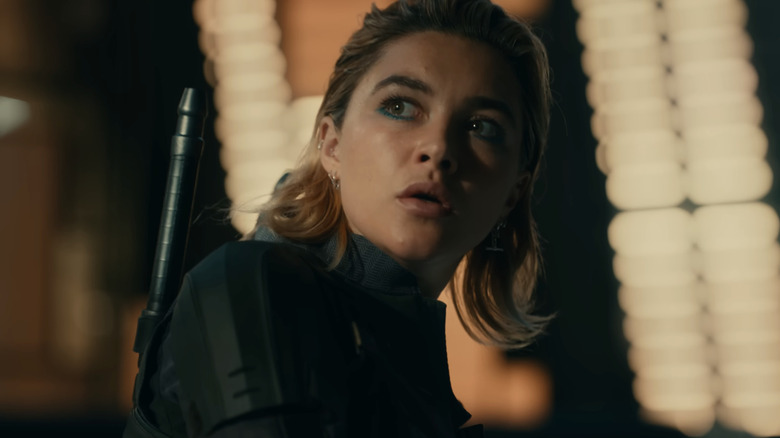 Yelena Belova (Florence Pugh) in the credits scene from Thunderbolts*