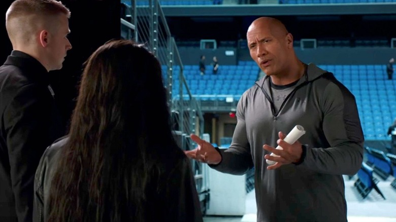 The Rock talks to Zak and Paige in Fighting with My Family
