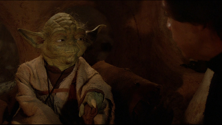 Yoda and Luke in Return of the Jedi