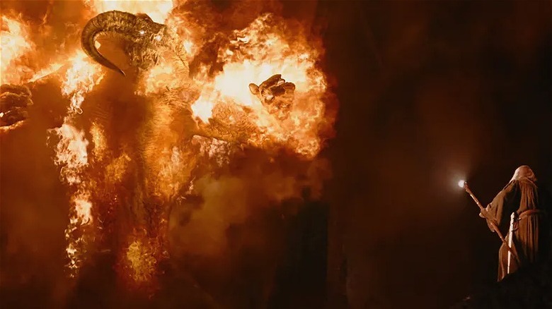 Gandalf and Durin's Bane in Fellowship of the Ring