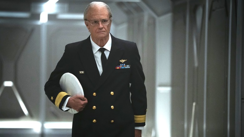 Ed Baldwin dressed up in military uniform for a ceremony on Mars in For All Mankind