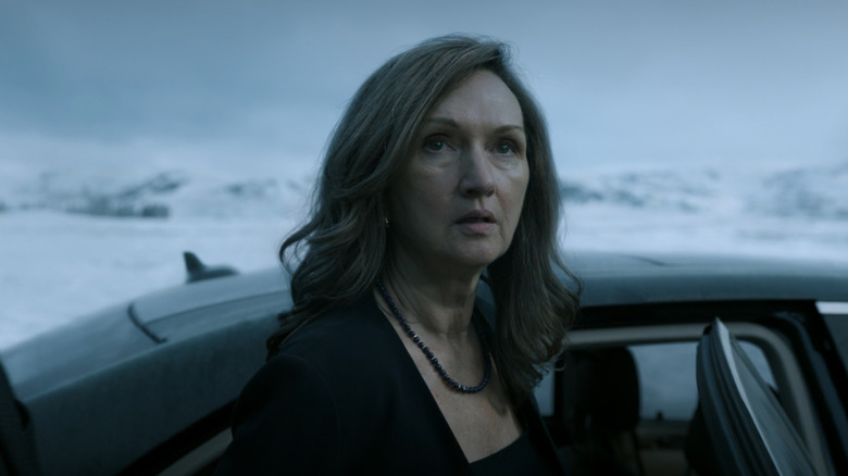 Irina Morozova staring in horror at the Siberian gulag that awaits her in For All Mankind