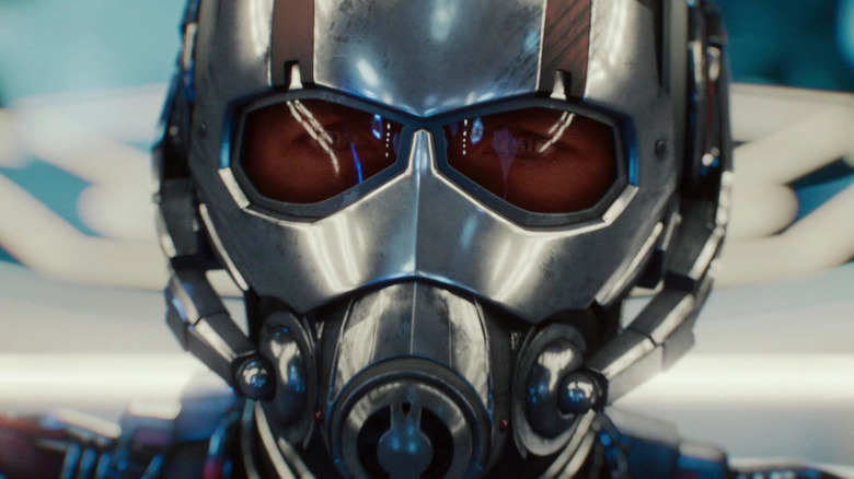 Paul Rudd as Ant-Man is seen in closeup in Ant-Man