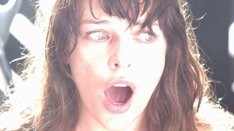 Milla Jovovich looks shocked