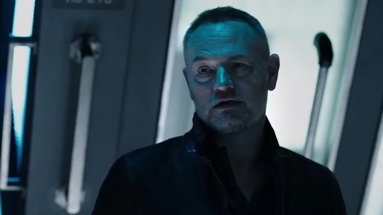 Jared Harris as Anderson Dawes looking ominous on The Expanse