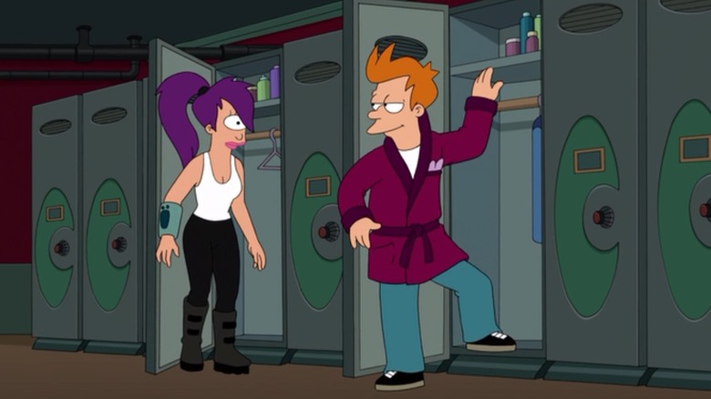 Leela and Fry in Futurama