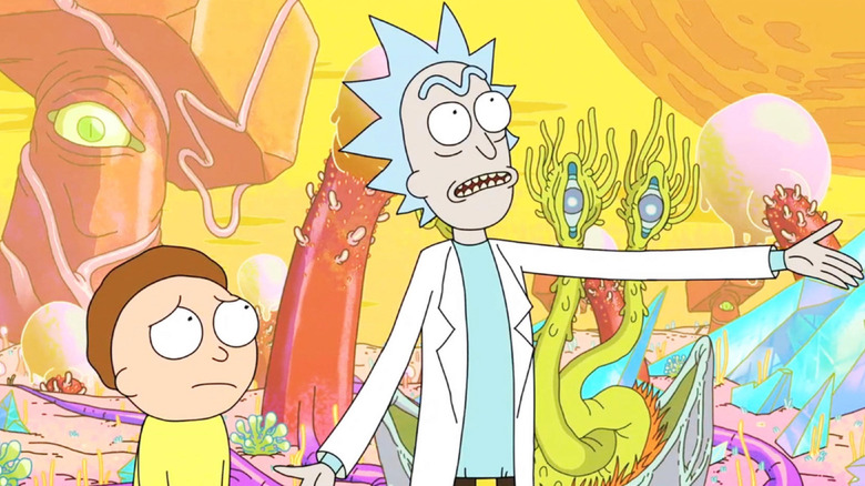 Rick and Morty on an alien planet