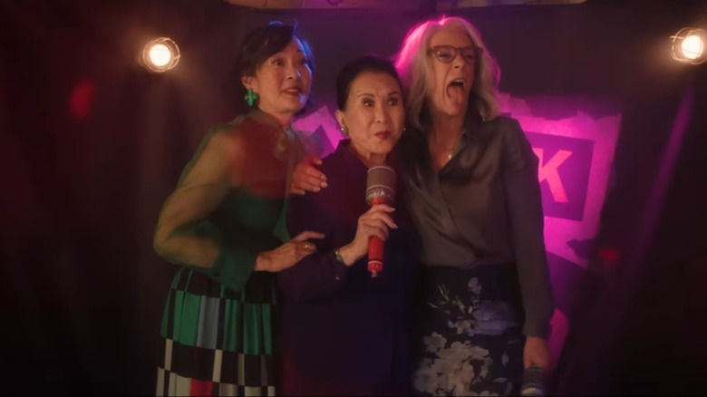 Lucille Soong as Pei Pei's mom sings karaoke alongside Jamie Lee Curtis as Tess Coleman in Freakier Friday.