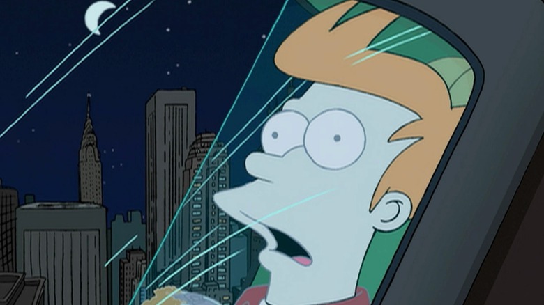 Futurama - Fry frozen in cryo chamber