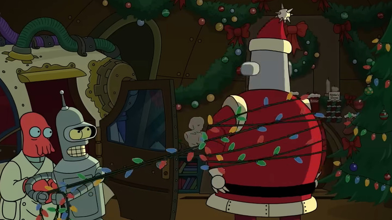 Futurama, Bender, Zoidberg, Robot Santa