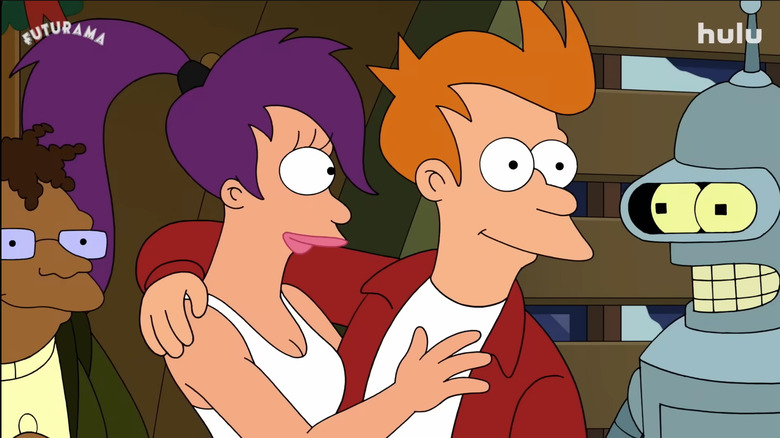 Leela and Fry in Futurama